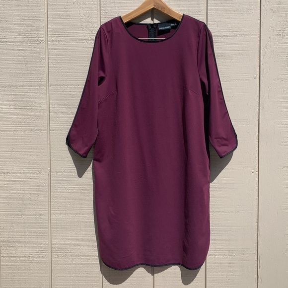CYNTHIA ROWLEY 3/4 Sleeve Dress - Boysenberry with Black Trim - Picture 1 of 16